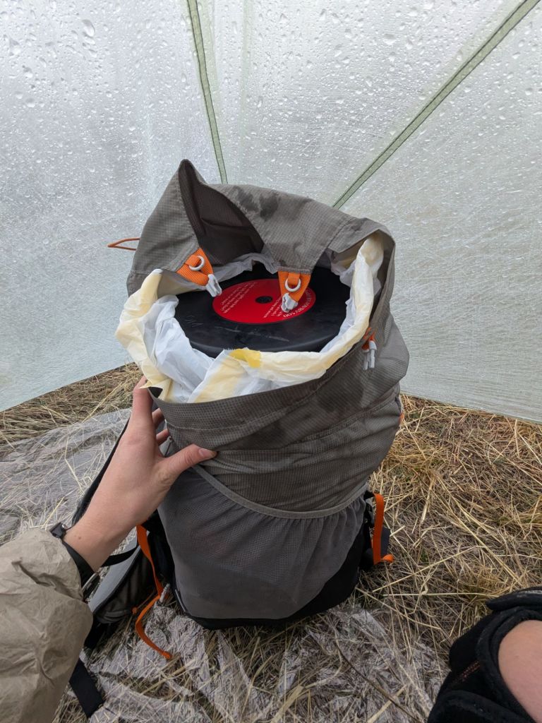 BV500 bear canister in a Gossamer Gear Kumo pack