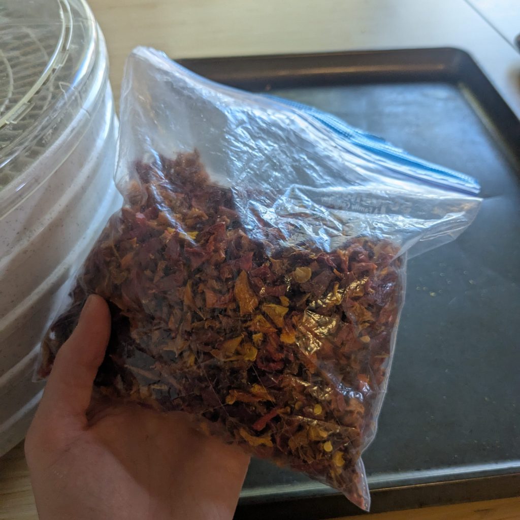 dehydrated peppers